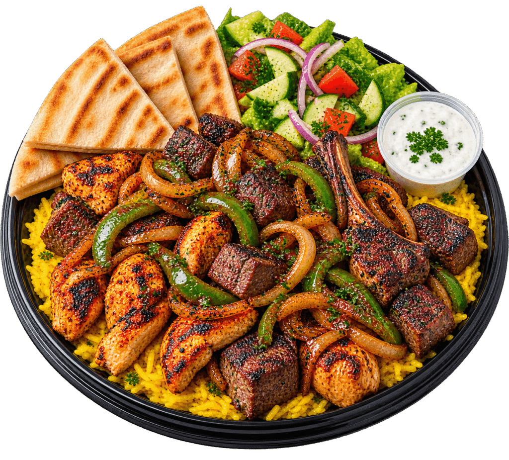 Chicken and lamb platter