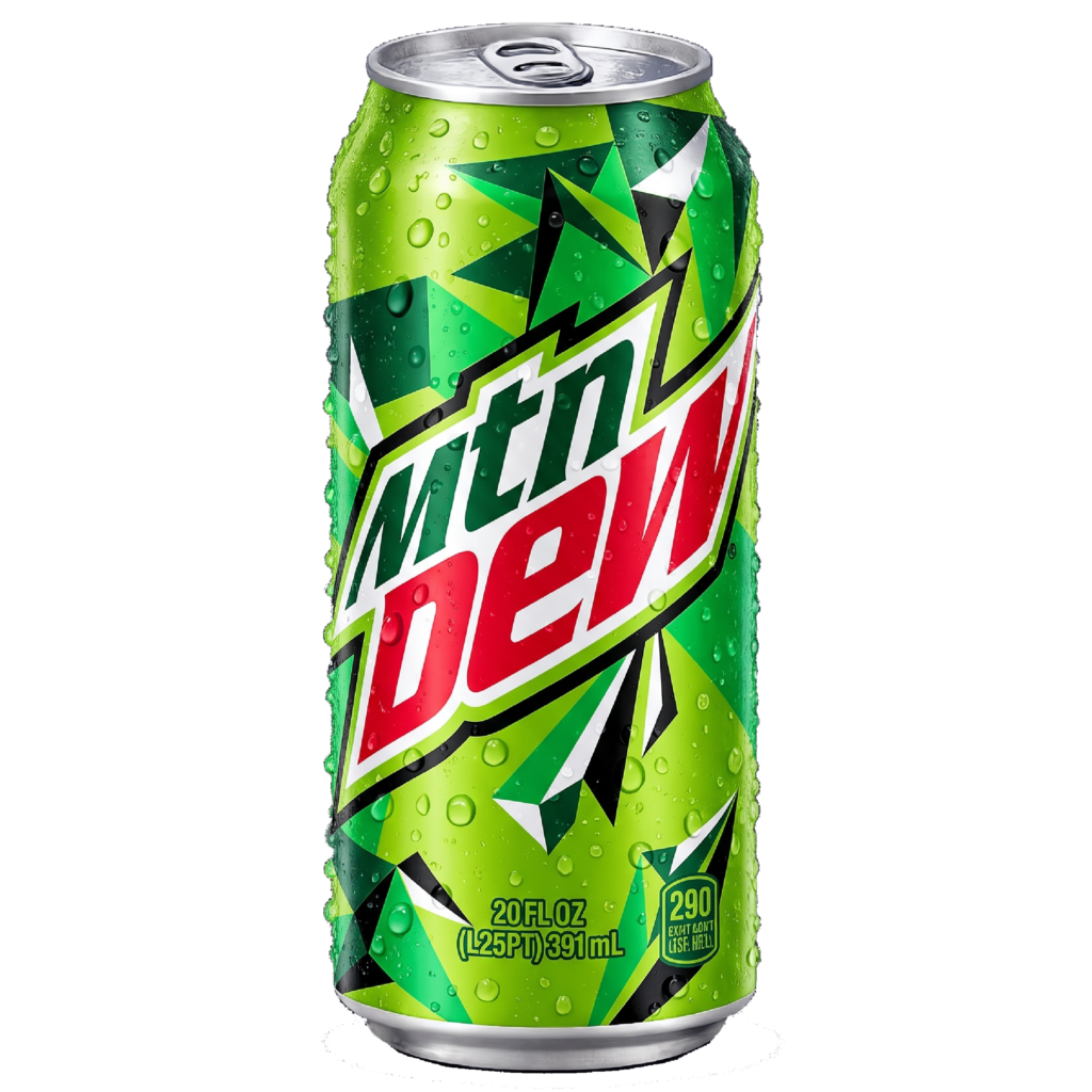 20 oz can mountain dew